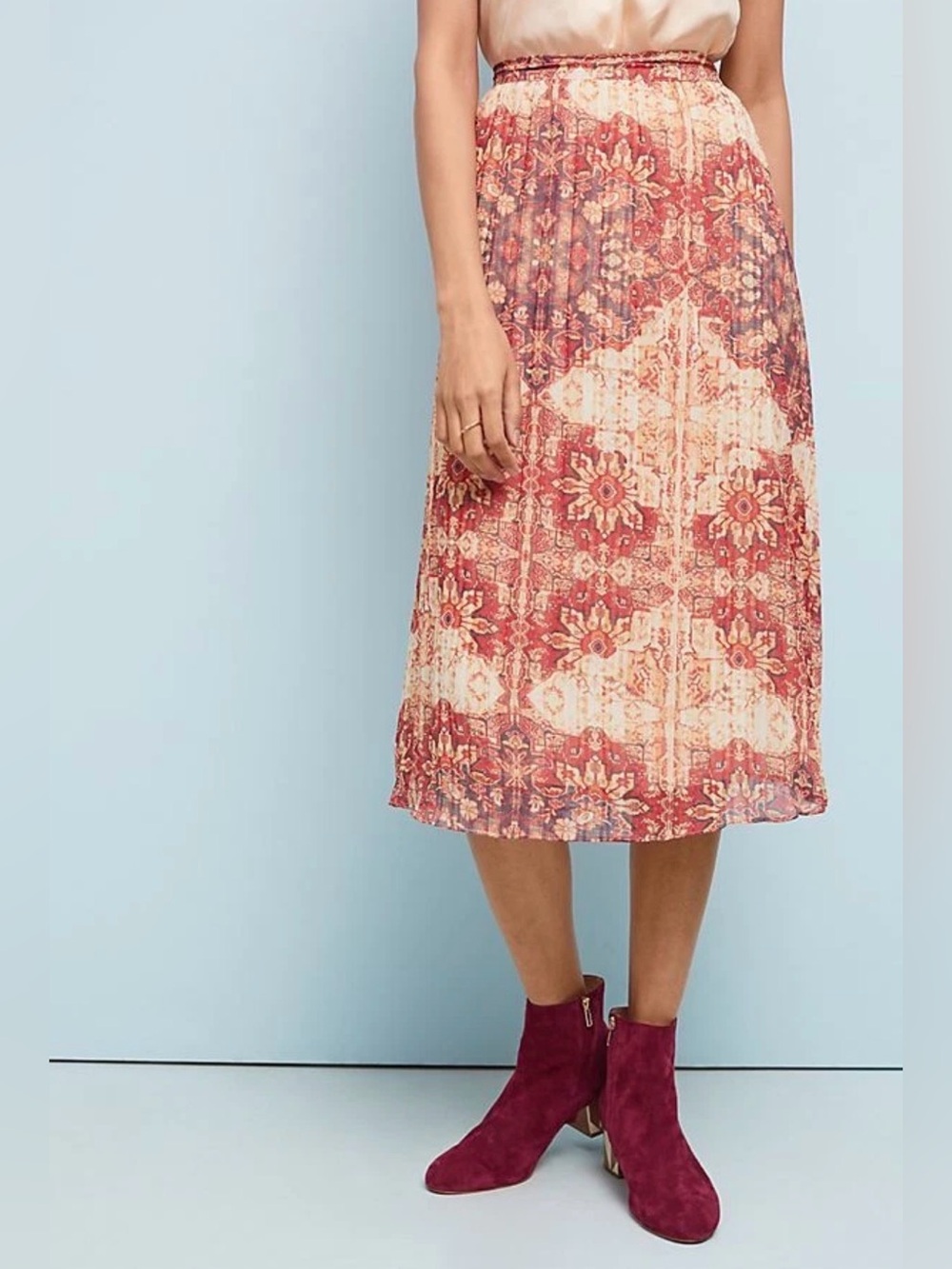 Anthropologie Laurel Canton Midi Skirt Medium